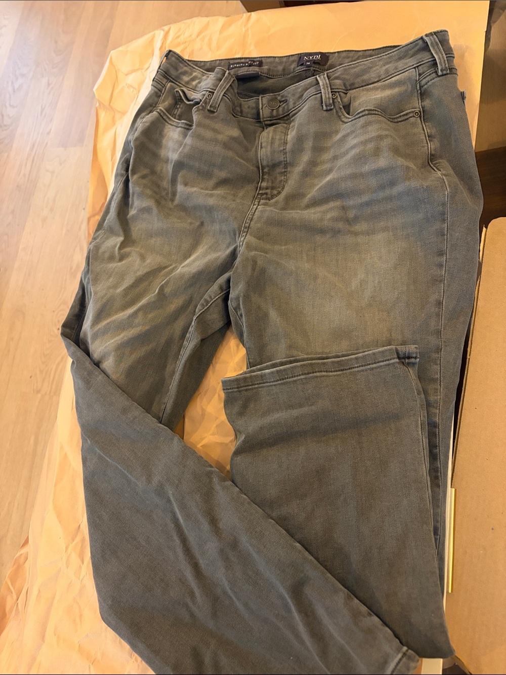 NYDJ - women's jeans, Barbara Bootcut, size 14, gray